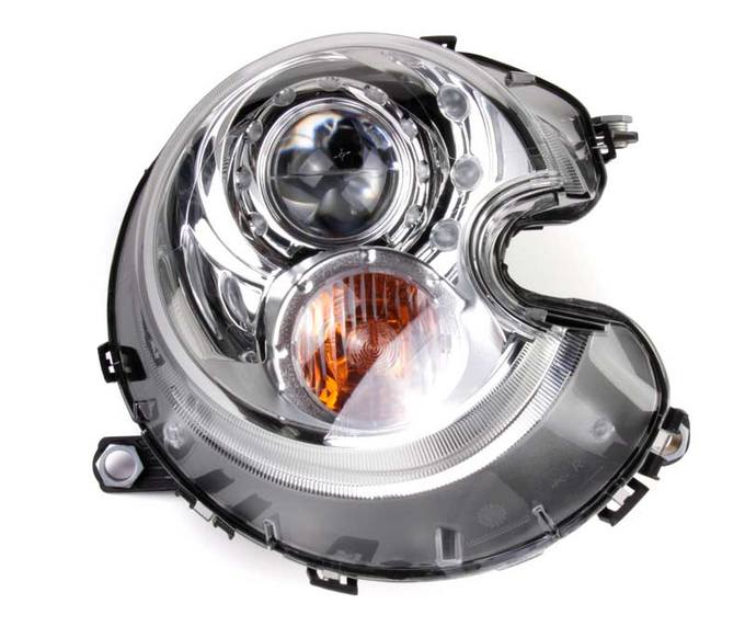 Mini Headlight Assembly - Passenger Side (Xenon) (w/ Clear Turnsignal) 63127270026 - Hella 354477321